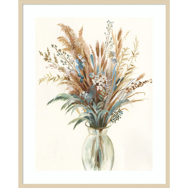 «Fall Wild Flowers I» par Asia Jensen, impression sur bois encadrée, H 41 po x l 33 po