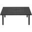 Table de salle à manger de patio rectangulaire pour 6 personnes en aluminium toutes saisons pour le jardin et la piscine (noir)-1155405034-1155405046
