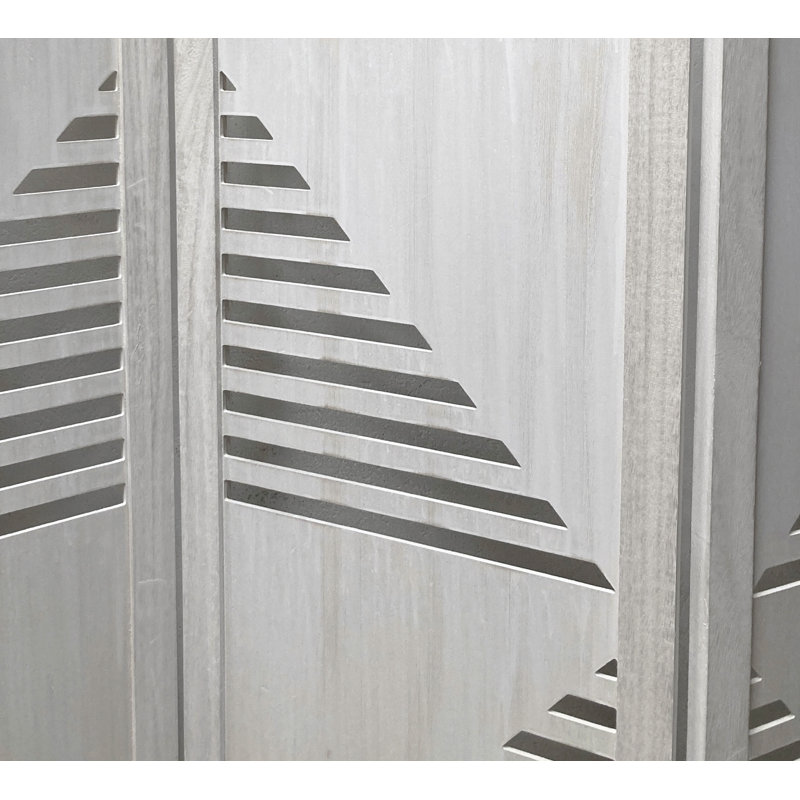 Musselman 120cm W x 170cm H 3 - Panel Solid Wood Folding Room Divider