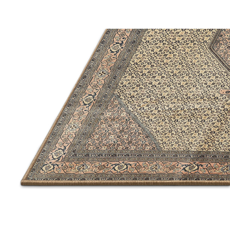Tapis beige Southwestern, Rectangle 6 pi x 9 pi