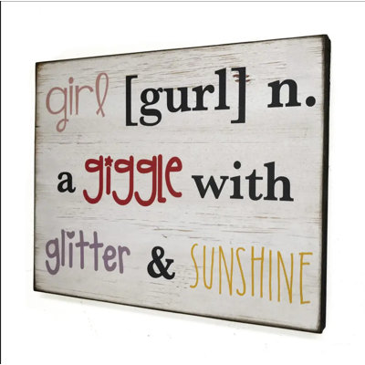 Definition of Girl Wall Plaque