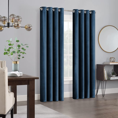 Panola Crushed Velvet Eyelet Sheer Curtains