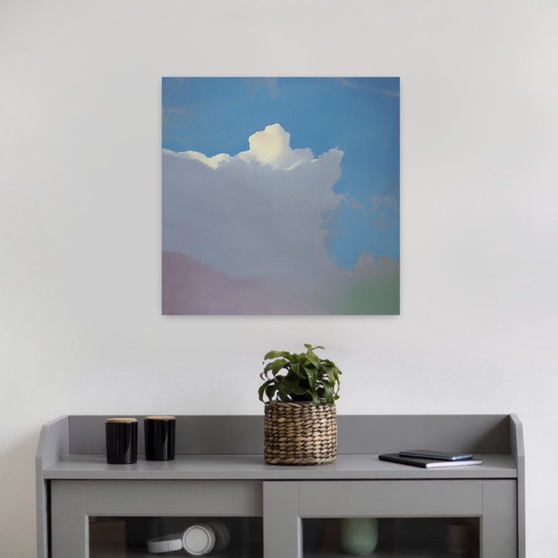 Sundae, paysage abstrait contemporain, art naturel, 18" H x 18" W
