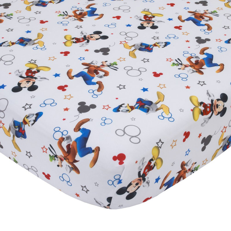 Mickey Mouse (Disney Jr) Having Fun Characters 100% Polyester Toddler Bedding Set