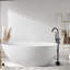 Baignoire de trempage autoportante à surface solide 67 po. X 33,5 po.-78639070