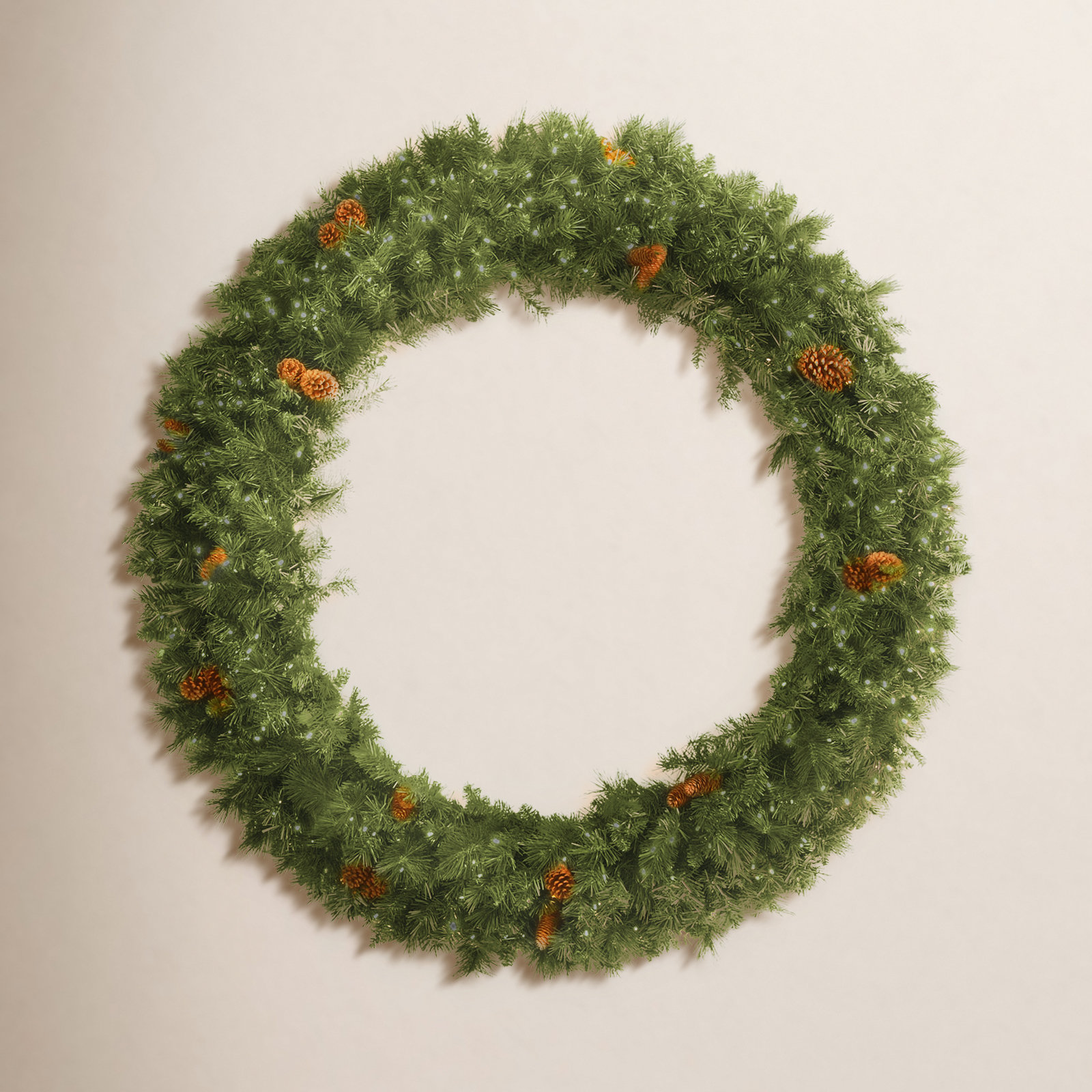 Pre-Lit Spruce Wreath, 60"