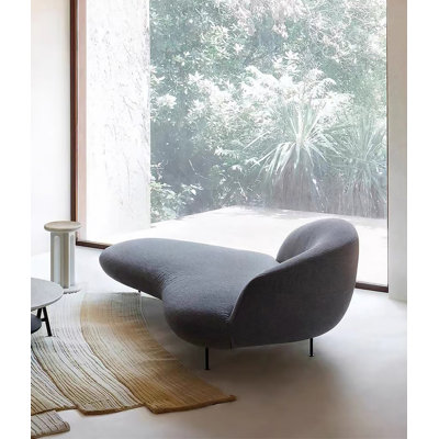 Chaise longue concubine moderne en tissu incurvé