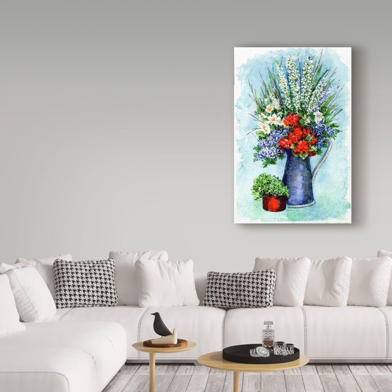 «Dartis Patriotic Flowers S Croquis», reproduction sur toile tendue, H 24 po x l 16 po