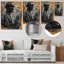 Gris, jaune, musique, Harlem, blues, saxophone II - musicien, art mural, salon-807748363-807748375