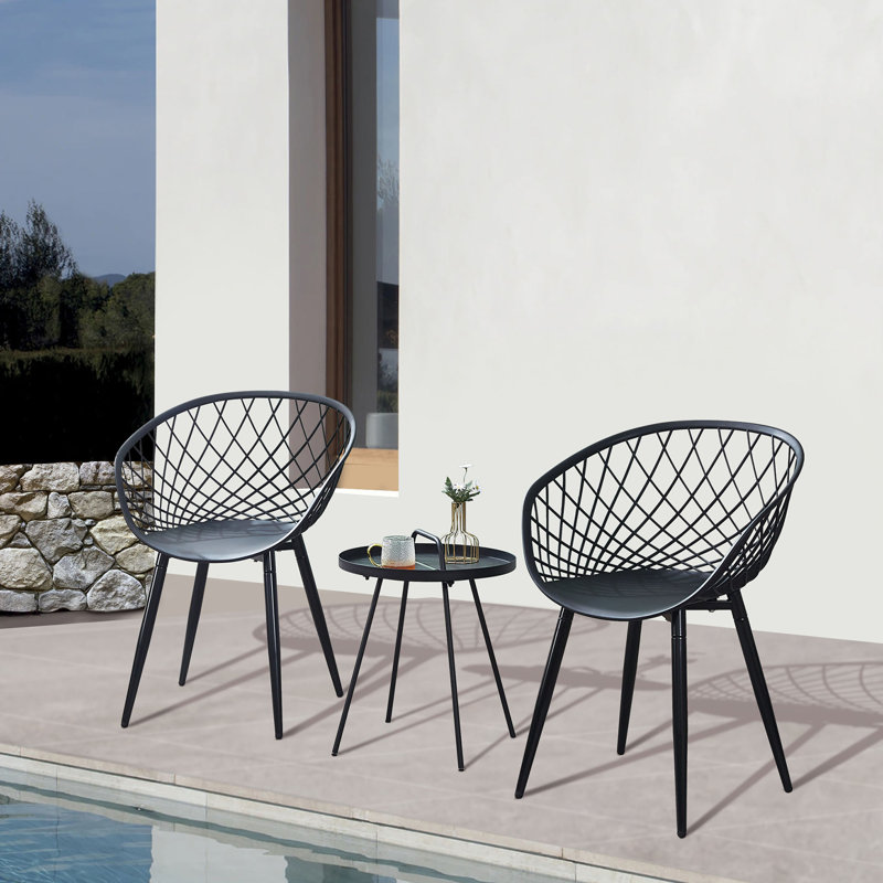 Round 3 - Piece 2 - Person 44Cm L Outdoor Bistro Set