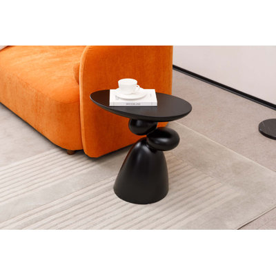 Lucky End Table,Fiberglass Side Table,Modern Minimalist Corner Table,Coffee Table with Decoration,Home Decor for Living Room,Bedroom,Guestroom