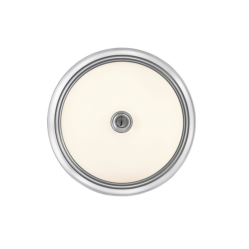 Andrew-Joseph Glass Flush Mount, Chrome