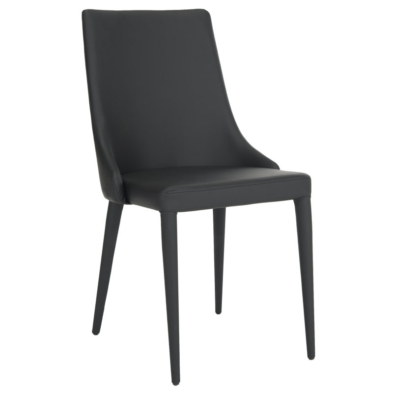 Chaise d'appoint rembourrée H 19,1 po Bohy, Noir pure
