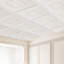 Paquet de 12 tuiles de plafond en PVC 24 x 24 po facile à installer - blanc géométrique