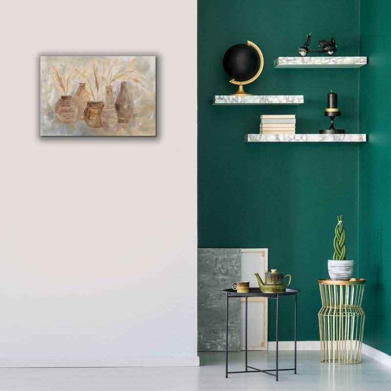 «Grasses and Basquets Dark» par Silvia Vassileva, art mural sur toile, 26 po x 18 po