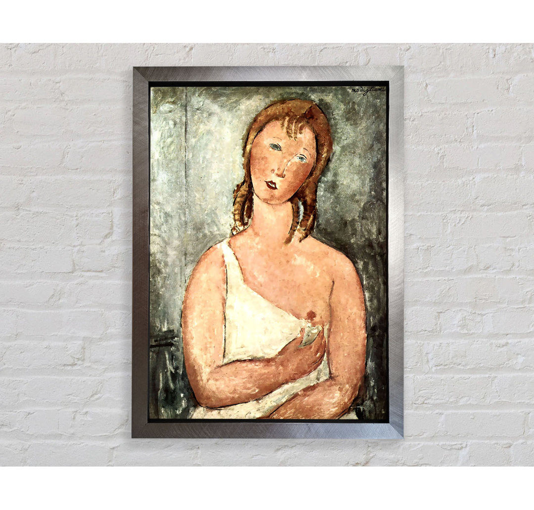 Modigliani Mädchen im Hemd - Einzelner Bilderrahmen Kunstdrucke