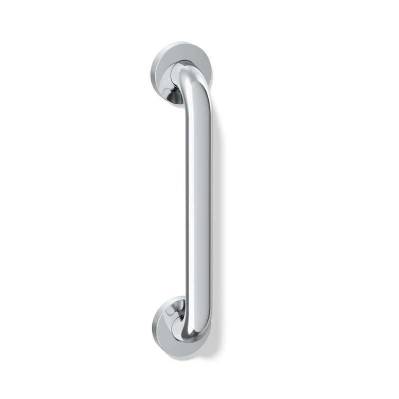 Barre d'appui contemporaine, L 12 po, Acier inoxydable poli