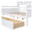 Daybed, Ileah Slat Support, with Bedside Shelves and Two Drawers-693005814-693005812
