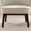 Chaise d'appoint avec dossier capitonné et base en bois massif-169105120