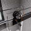 60'' W x 76'' H Double Added Frameless Shower Door with Clear Glass