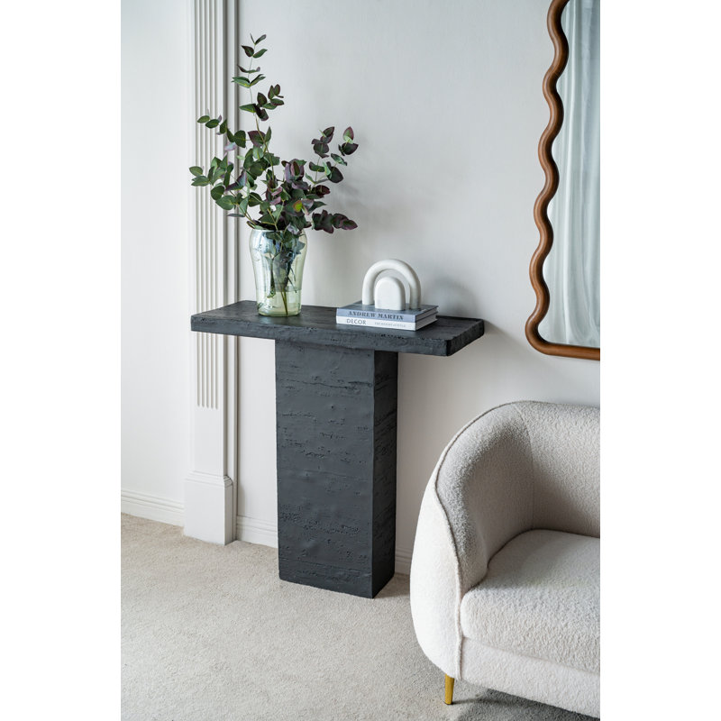 Table basse rectangulaire avec base à piédestal, Noir
