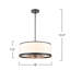 Paynter - Luminaire suspendu - Finition noire - Abat-jour en tissu blanc coquille d'œuf doux-1495381051-1495381053