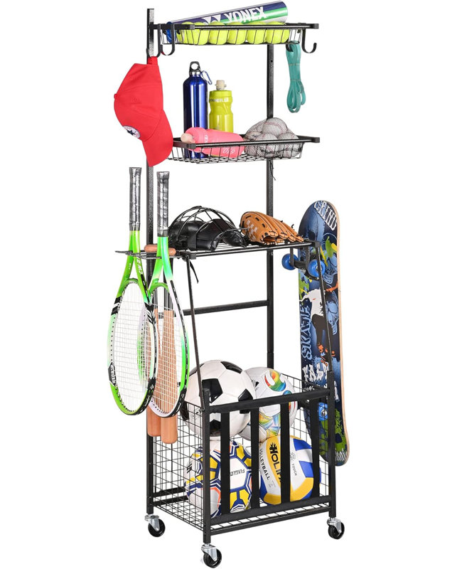Support de rangement pour articles de sport autoportant