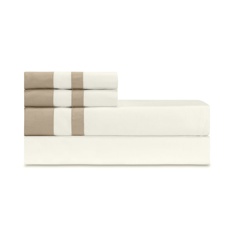 Savoy Sheet Set, California King Sheet Set + 2 Pillowcases, Ivory/Candlelight