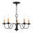 Analycia 5 - Light Steel Dimmable Chandelier