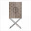 Armoires | Armoire de rangement autoportante moderne et transitionnelle, bois et amp; Fabrication en métal, 27,6 po x 13,8 po x 59,1 po | Argent brossé | Polyuréthane