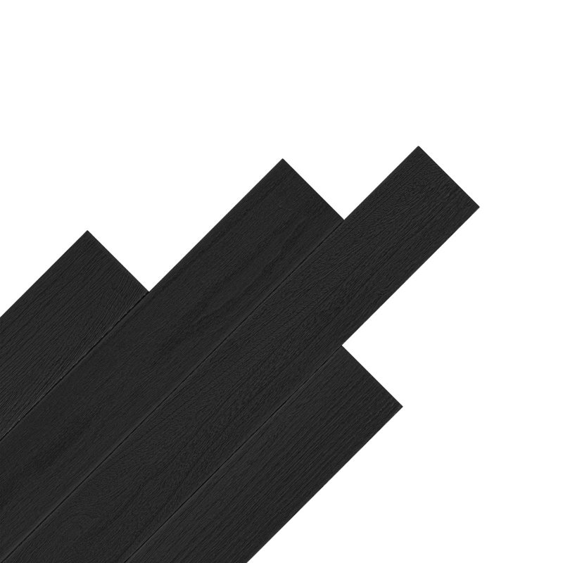 5.03" x 35.5" Peel and Stick Shiplap Wall Paneling (10-pack), Black