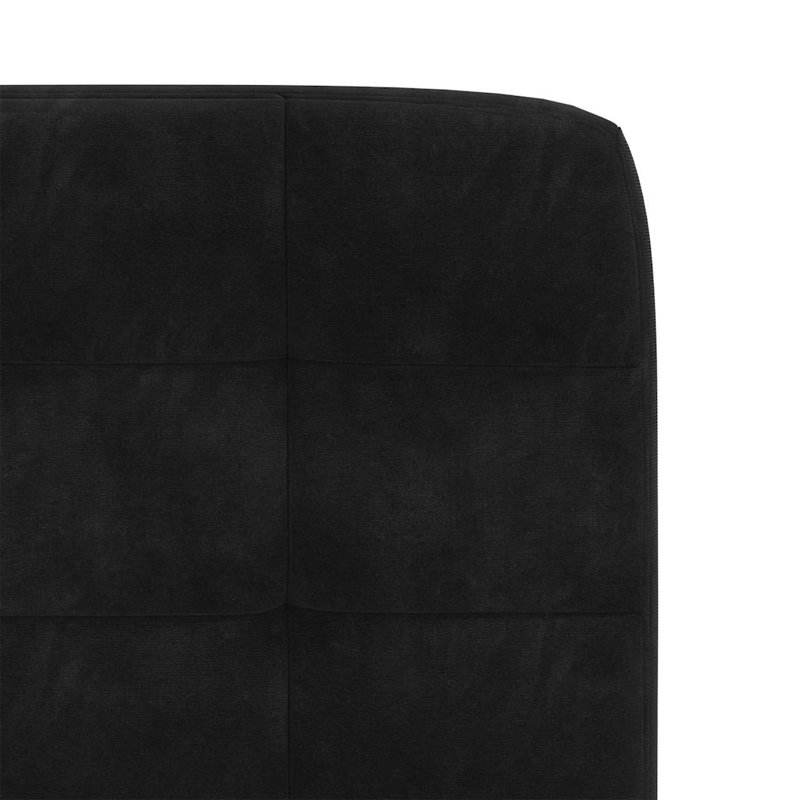  Ensemble de 4 chaises de salle à manger en velours noir, contreplaqué, métal standard