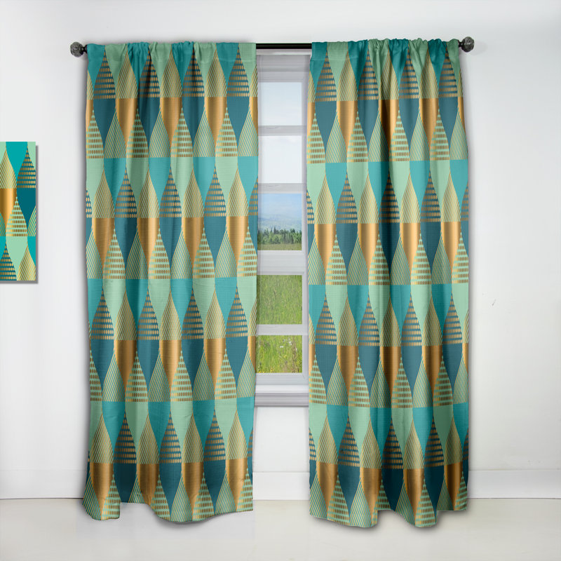 Rideau simple occultant de luxe Mid-Century, L 52 po x L 108 po