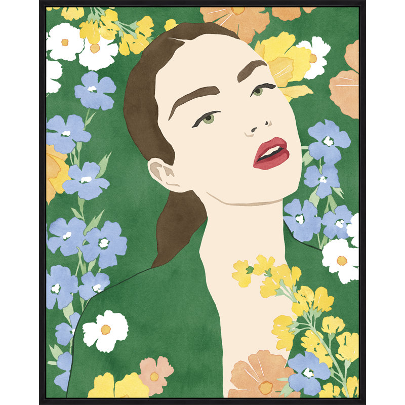 «Garden Party II» par Aurora Bell - peinture sur toile, Image au gel brossé, H 31,75 po x l 25,75 po