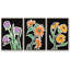 Pop Flowers I, reproduction encadrée sur toile 3 pièces-91887672-91887679