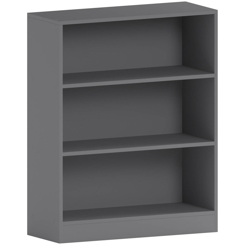 142cm H x 60cm W Standard Bookcase, (5 Shelves) 175 cm H x 60 cm W x 24" D, Grey