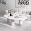 Table basse en forme de noix de cajou crème Wind - Design minimaliste moderne de salon pour petits espaces