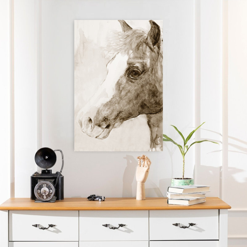 Art contemporain abstrait ombre cheval, H 24 po x l 16 po