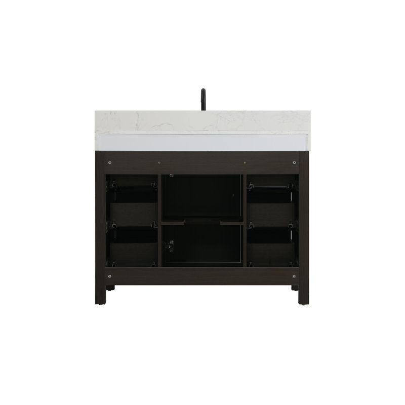 Meuble-lavabo simple 42 po_Traditional_VF60642-BS, Brun moka
