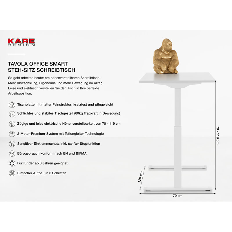 Desk Office Smart 120x70, White