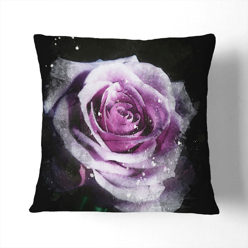 Floral Square Cushion, 40cm H x 40cm W x 15cm D