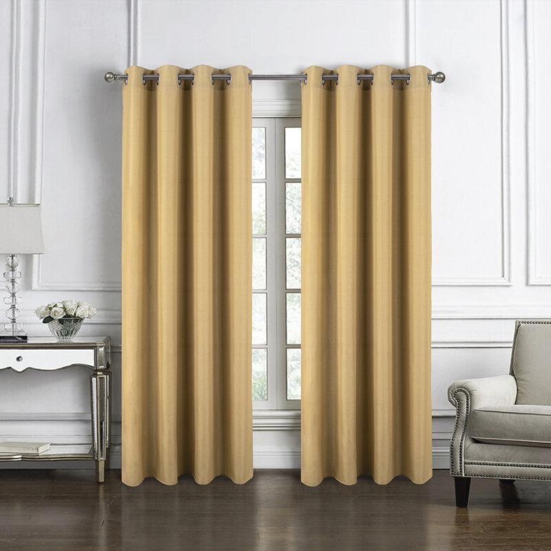 Hidehiko Jacquard Grommet Panel 84", Gold