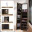 Armoire à bijoux pivotante à 360 degrés avec étagères à miroir pleine longueur pour la chambre à coucher-1103658236