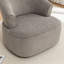 Chaise pivotante rembourrée en polyester avec repose-pieds-561283667