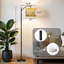 Lampe sur pied à arc avec abat-jour réglable Aspen Tree Modern Abstract Forest Birch Trees Leaves Grass Field Lamp Lamping