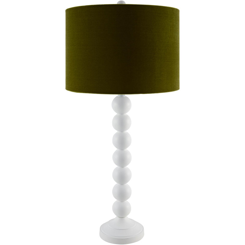 Lampe de table Elaine, Crème, Blanc, H 32 po x l 15 po x P 20 po