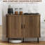 Armoire murale à double porte en bois massif gris foncé avec 2 tablettes réglables pour un rangement polyvalent dans la cuisine, la salle de bain et la buanderie