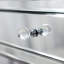 Mirrored Nightstand 1-Drawer Cross-Legs End Table