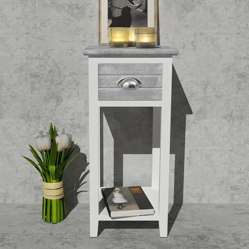 Ridenhour 30cm W Bedside Table, Grey