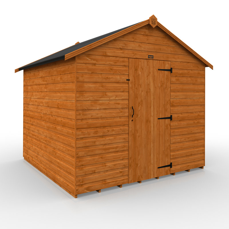 Tiger Shiplap Apex Wooden Shed, 8ft. W x 8ft. D